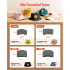 VEVOR Hat Heat Press Machine, with 4 Interchangeable Platens and Caps Stretcher, Precise Temperature & Time Control, Heat Press for Hats and Caps, for HTV Iron On and Sublimation Projects, Light Blue