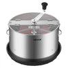 VEVOR Manual Bud Leaf Trimmer, 16 in Reaper Bowl Bud Trimmer with Stainless Steel Blades, Visual Cutting, Wet & Dry Hydroponic Cutting Machine with Tray, Twisted Spin Cut for Plant Buds Flowers