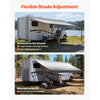 VEVOR Manual RV Awning Complete Kit, 18.12FT Retractable RV Awning with Aluminum Alloy Frame & Waterproof PVC Fabric, Outdoor Camping Trailer Awnings Fit Most RVs (18FT Type, Gradient Black)