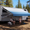 VEVOR Manual RV Awning Complete Kit, 17.12FT Retractable RV Awning with Aluminum Alloy Frame & Waterproof PVC Fabric, Outdoor Camping Trailer Awnings Fit Most RVs (17FT Type, Gradient Blue)