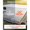 VEVOR Manual RV Awning Complete Kit, 10.12FT Retractable RV Awning with Aluminum Alloy Frame & Waterproof PVC Fabric, Outdoor Camping Trailer Awnings Fit Most RVs (10FT Type, Gradient Gray)