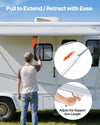 VEVOR Manual RV Awning Complete Kit, 10.12FT Retractable RV Awning with Aluminum Alloy Frame & Waterproof PVC Fabric, Outdoor Camping Trailer Awnings Fit Most RVs (10FT Type, Gradient Gray)