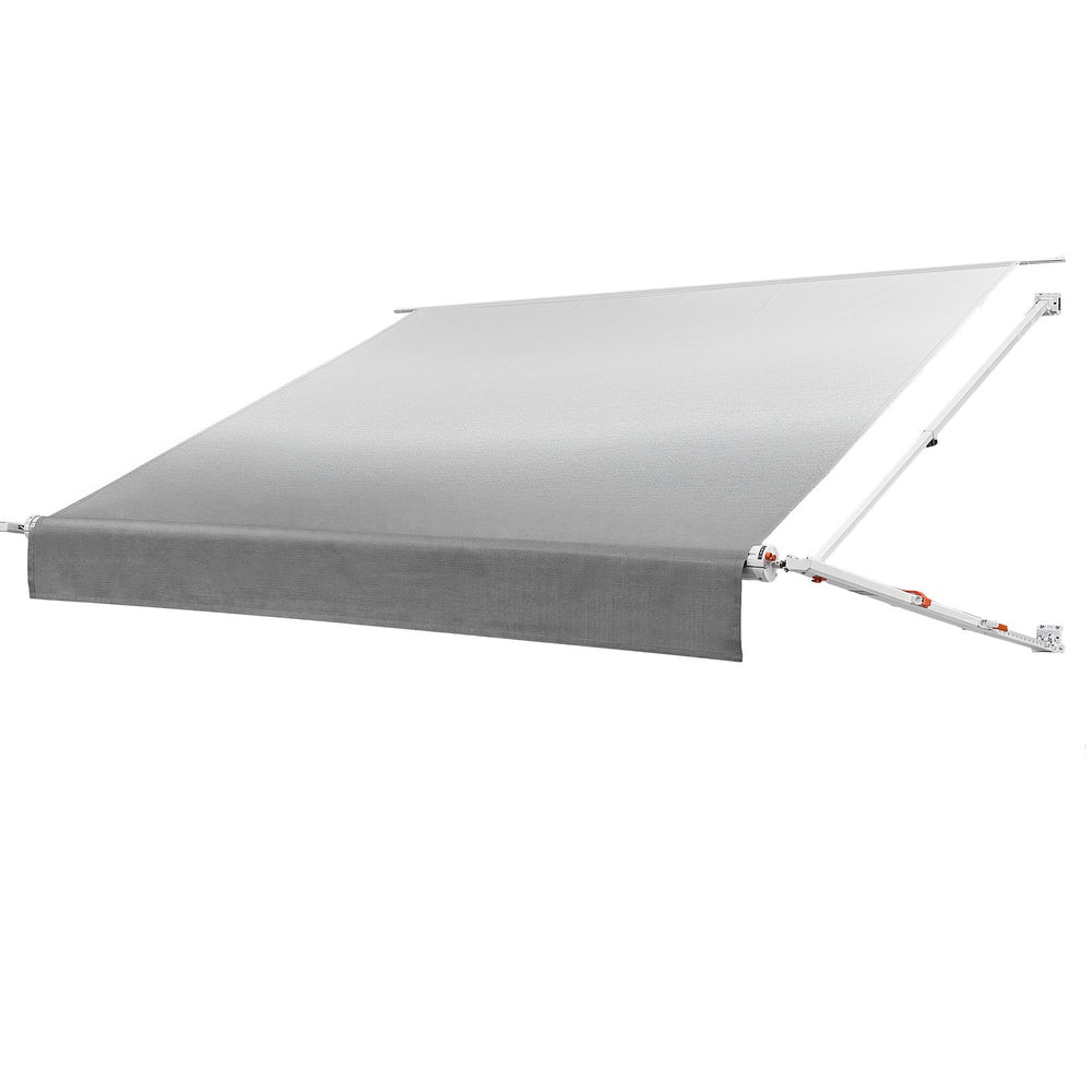 VEVOR Manual RV Awning Complete Kit, 10.12FT Retractable RV Awning with Aluminum Alloy Frame & Waterproof PVC Fabric, Outdoor Camping Trailer Awnings Fit Most RVs (10FT Type, Gradient Gray)