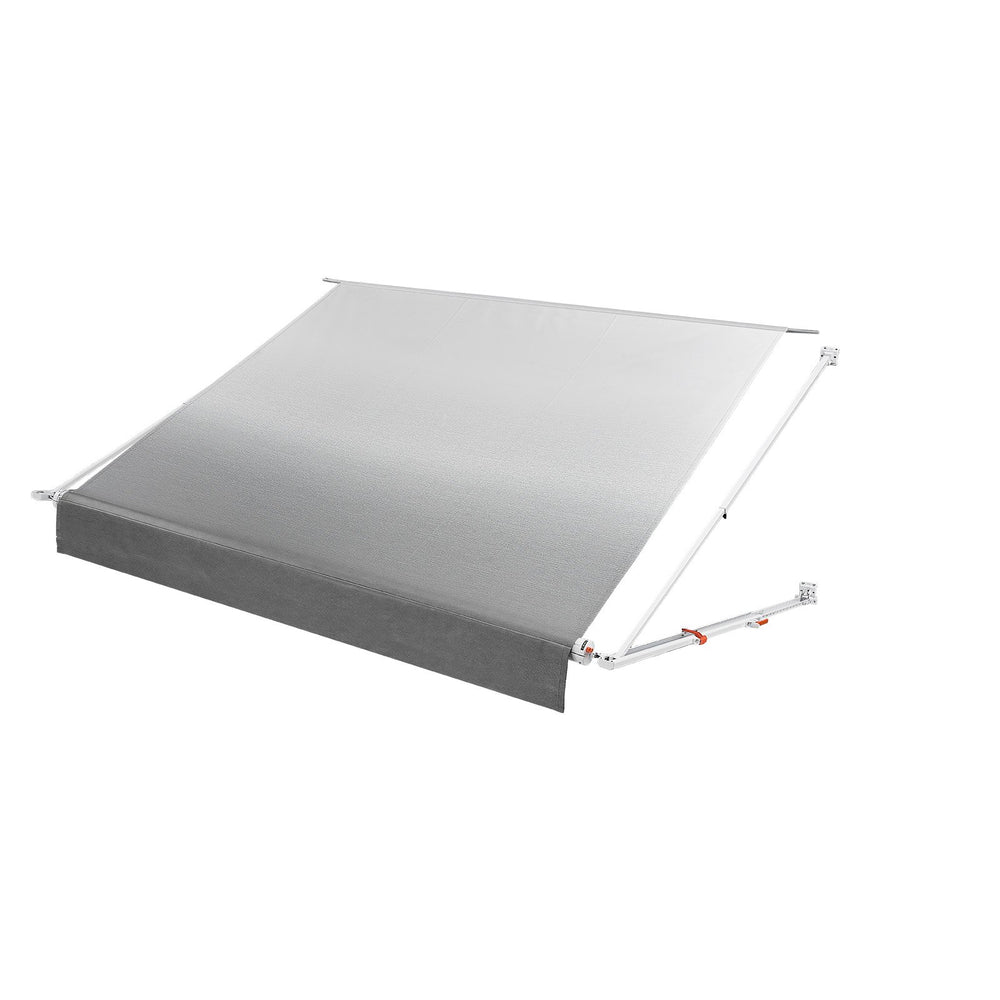 VEVOR Manual RV Awning Complete Kit, 10.12FT Retractable RV Awning with Aluminum Alloy Frame & Waterproof PVC Fabric, Outdoor Camping Trailer Awnings Fit Most RVs (10FT Type, Gradient Gray)