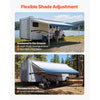 VEVOR Manual RV Awning Complete Kit, 18.12FT Retractable RV Awning with Aluminum Alloy Frame & Waterproof PVC Fabric, Outdoor Camping Trailer Awnings Fit Most RVs (18FT Type, Gradient Blue)