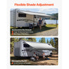 VEVOR Manual RV Awning Complete Kit, 20.12FT Retractable RV Awning with Aluminum Alloy Frame & Waterproof PVC Fabric, Outdoor Camping Trailer Awnings Fit Most RVs (20FT Type, Gradient Black)