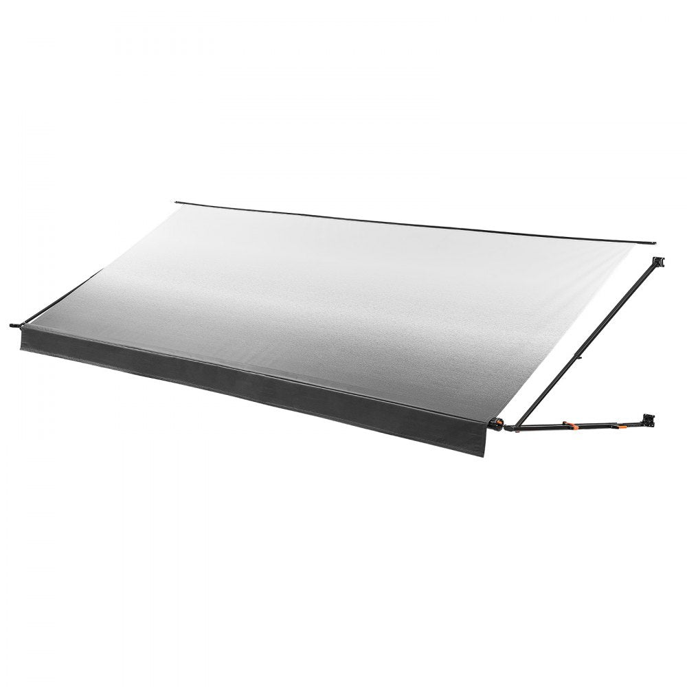 VEVOR Manual RV Awning Complete Kit, 20.12FT Retractable RV Awning with Aluminum Alloy Frame & Waterproof PVC Fabric, Outdoor Camping Trailer Awnings Fit Most RVs (20FT Type, Gradient Black)