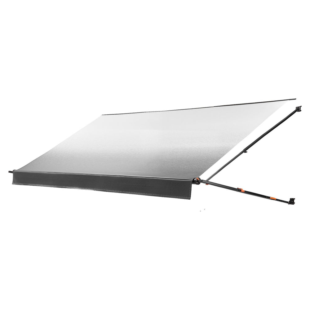 VEVOR Manual RV Awning Complete Kit, 20.12FT Retractable RV Awning with Aluminum Alloy Frame & Waterproof PVC Fabric, Outdoor Camping Trailer Awnings Fit Most RVs (20FT Type, Gradient Black)