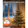 VEVOR LED Christmas String Lights, 200 LED, 76 ft Connectable Warm White Christmas Lights Outdoor, with 8 Modes, Auto Timer, Twinkle Fairy Lighting Plug in, Waterproof for Tree Yard Patio Decoration