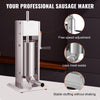 VEVOR Manual Sausage Stuffer, 8LBS/5L Capacity, Two Speed 304 Stainless Steel Vertical Sausage Stuffer, Sausage Filling Machine with 4 Stuffing Tubes, Suction Base for Household or Commercial Use
