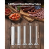 VEVOR Manual Sausage Stuffer 7L/15LBS Vertical Sausage Machine Dual-Speed, Food-Grade 304 Stainless Steel Meat Stuffer, Includes 5 Stuffing Tubes, for Home Kitchen Restaurant Commercial