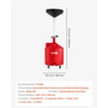 VEVOR 18 Gallon Waste Oil Drain Tank, Industrial Fluid Drain Tank with Adjustable Funnel Height, Portable Oil Drainer with Wheels, Fluid Fuel Transfer Drainage for Auto Repair Shops, Garages, Red