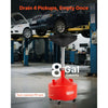 VEVOR 8 Gallon Waste Oil Drain Tank, Industrial Fluid Drain Tank with Adjustable Funnel Height, Portable Oil Drainer with Wheels, Fluid Fuel Transfer Drainage for Auto Repair Shops, Garages, Red