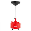 VEVOR 8 Gallon Waste Oil Drain Tank, Industrial Fluid Drain Tank with Adjustable Funnel Height, Portable Oil Drainer with Wheels, Fluid Fuel Transfer Drainage for Auto Repair Shops, Garages, Red