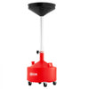 VEVOR 8 Gallon Waste Oil Drain Tank, Industrial Fluid Drain Tank with Adjustable Funnel Height, Portable Oil Drainer with Wheels, Fluid Fuel Transfer Drainage for Auto Repair Shops, Garages, Red