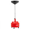 VEVOR 8 Gallon Waste Oil Drain Tank, Industrial Fluid Drain Tank with Adjustable Funnel Height, Portable Oil Drainer with Wheels, Fluid Fuel Transfer Drainage for Auto Repair Shops, Garages, Red