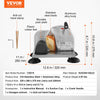 VEVOR Manual Bread Slicer, 0-6" Adjustable Thickness Cheeser Butter Cutting, Micro-Serrated Stainless Steel Blade, Aluminum Alloy Commercial Cheese Slicer for Kitchen, Restaurant, Bakery, Party