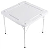 VEVOR Mahjong Table, Square 4 Player Folding Card Table with 4 Cup Holders & 4 Chip Trays, Portable Domino Game Table with 1 Set of Dominoes for Mahjong Poker Puzzles, 35.4 x 35.4-inch, White