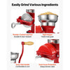 VEVOR Manual Grain Mill with Low Hopper, Hand-Crank Corn Grinder, Heavy Duty Cast Iron Wheat Grinding Mill with Stable Table Clamp & Dust Cover for Grains Spices Coffee Beans Nuts
