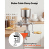VEVOR Manual Grain Mill with High Hopper, Hand-Crank Corn Grinder, Heavy Duty Cast Iron Wheat Grinding Mill with Stable Table Clamp for Grains Spices Coffee Beans Nuts