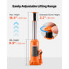VEVOR Hydraulic Bottle Jack, 10 Ton (22046 lbs) Capacity, 9.3-18.5 Inch Lifting Range, Heavy Duty Welded Bottle Jack for Car, SUV, Pickup, Auto Repair, House Lift and Agricultural Equipment, Orange