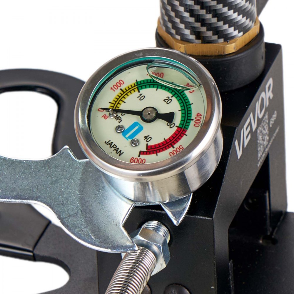 VEVOR PCP Hand Pump, 3.5 Stage, High Pressure Air Rifle Filling Stirrup Pump, 31.03 MPa 4500 PSI, with Oil-Moisture Filter, Pressure Gauge, Stainless Steel Body, for Airguns Paintball Tire Filling
