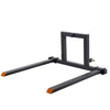 VEVOR 3 Point Hitch Pallet Forks 4000 lbs 50 in Tractor Fork Attachment, Great for Category 1 Tractors, 29-46 in Adjustable Width, Heavy-Duty Reinforced Steel Body, Quick-Attach System, Orange Tips