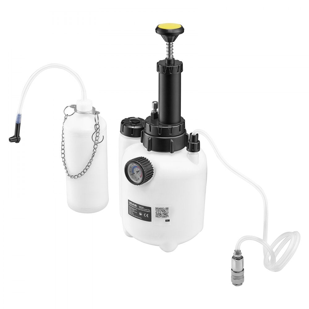 VEVOR Brake Bleeder Kit, 3L Manual Brake Fluid Bleeding Kit with 1L Waste Bottle & 5 Master Cylinder Adapters, One-Person Professional Brake Fluid Pressure Bleeder for Most Vehicles