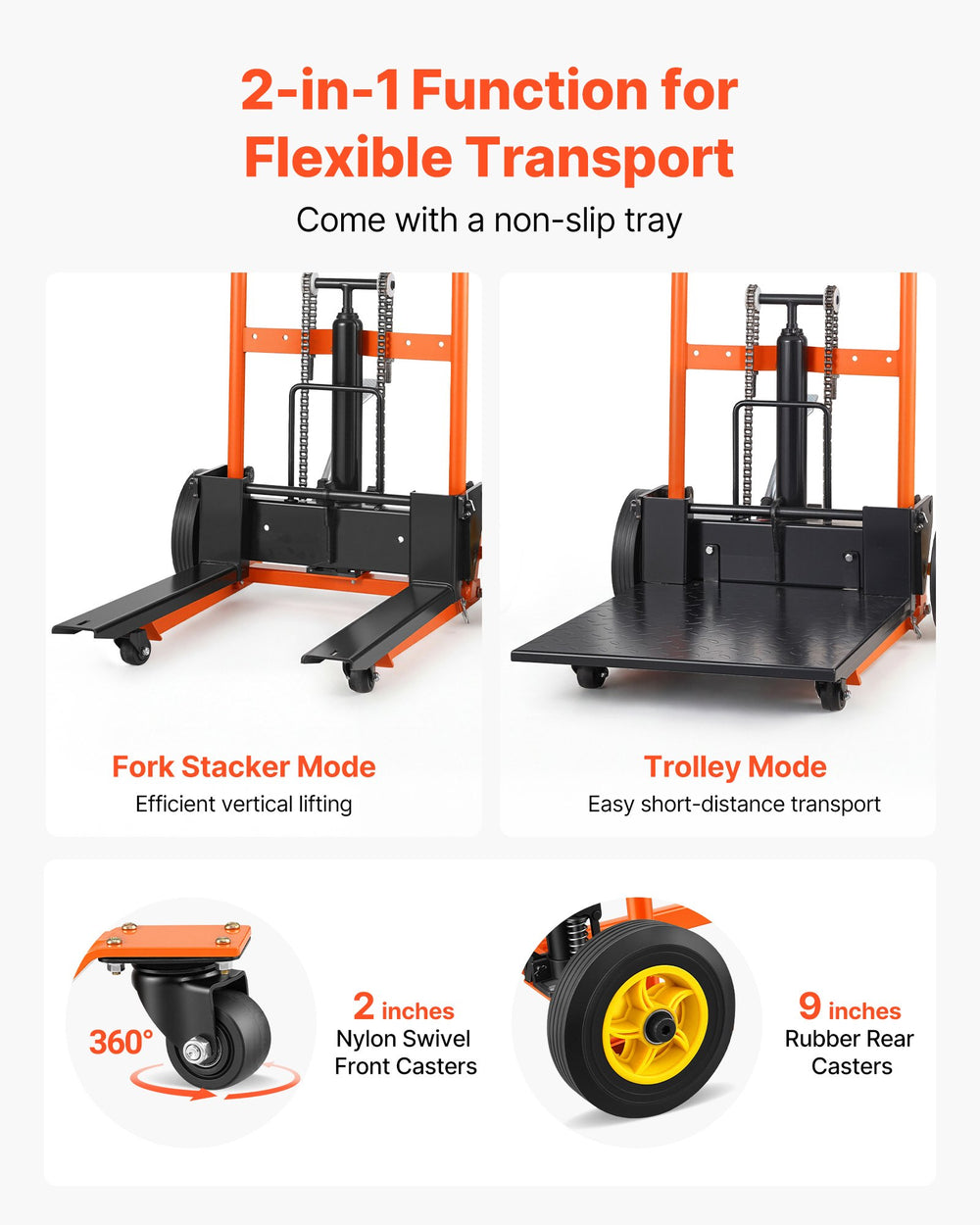 VEVOR Hydraulic Material Lift Winch Stacker - image 4