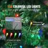 VEVOR Christmas Tree, 7.5ft Prelit Artificial Xmas Tree, Full Holiday Decor Tree with 550 Multi-Color LED Lights, 1346 Branch Tips, Metal Base for Home Party Office Decoration Tested to UL Standards