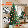 VEVOR Christmas Tree, 7.5ft Prelit Artificial Xmas Tree, Full Holiday Decor Tree with 550 Multi-Color LED Lights, 1346 Branch Tips, Metal Base for Home Party Office Decoration Tested to UL Standards
