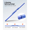 VEVOR Concrete Screed 96 in Length Manual Screed Board Aluminum Alloy Blue, Built-in Bubble Level, Powder-coated Finish, Lightweight Paver Leveling Tool for Patio, Sidewalk, Garage Floor Finishing