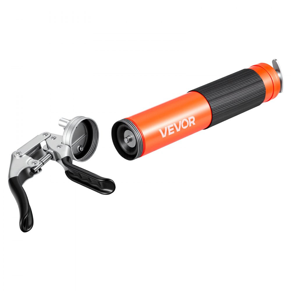 VEVOR Grease Gun, 8000 PSI High Pressure, Heavy Duty Pistol Grip Grease Gun Kit with 14 oz Capacity, Includes 18-Inch Flex Hose, 1 Extension Rigid Pipe and 1 Sharp Type Nozzle for Automotive, Marine