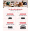 VEVOR Hat Heat Press Machine, with 4pcs Interchangeable Platens, Precise Temperature and Time Control, Hat Press for HTV Iron On and Sublimation Projects, for Caps, Headbands, Cuffs, Face Masks, Pink