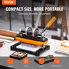 VEVOR Leather Cutting Machine, 7.1 x 3.9 in Embossing Plate Manual Die Cutter, 0.47 in Pressure Stroke Dual Guide Shafts Die Cut Machine, Leather Embossing Machine for Various of Materials