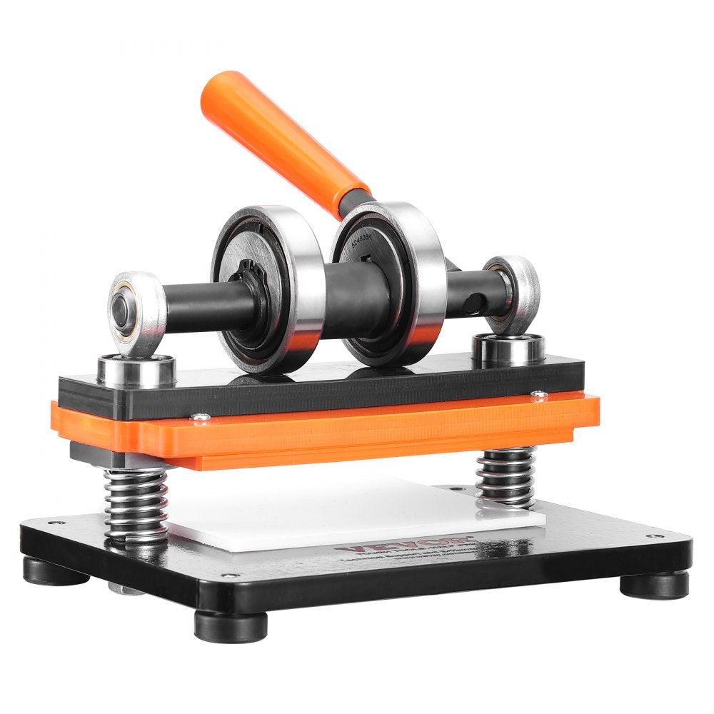 VEVOR Leather Cutting Machine, 7.1 x 3.9 in Embossing Plate Manual Die Cutter, 0.47 in Pressure Stroke Dual Guide Shafts Die Cut Machine, Leather Embossing Machine for Various of Materials