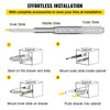VEVOR Drawer Slides with Lock, 1 Pair 36 inch, Heavy-Duty Industrial Steel up to 500 lbs Capacity, 3-Fold Full Extension, Ball Bearing Lock-in & Lock-Out, Side Mount