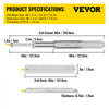 VEVOR Drawer Slides with Lock, 1 Pair 48 inch, Heavy-Duty Industrial Steel up to 500 lbs Capacity, 3-Fold Full Extension, Ball Bearing Lock-in & Lock-Out, Side Mount