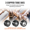 VEVOR Copper Press Tool Tube Fittings Crimping Kit, 360° Rotatable Press Crimper Tool with 1/2", 3/4", 1" Quick Change Jaws, Locking Pin & Extendable Handle, Meet ASTM B88 and B75 Standard