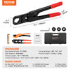 VEVOR PEX Pipe Crimping Tool Kit, Press Crimper for 3/8", 1/2", 3/4", 1" Crimp Rings, with 3 Jaw Dies, PEX Tubing Cutter, Go/No-Go Gauge, Copper Ring Removal Tool, Meets ASTM F1807 Standards