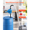 VEVOR Drum Pump 4-6.7 GPM Flow Polypropylene Rotary Barrel Pump Hand Crank, Fits 15 to 55 Gallon Drums, Hand-Operated with Suction Tube, Rapid Transfer of Water, Diesel, Kerosene, Mild Acids & Alkalis