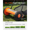 VEVOR Push Reel Lawn Mower 16 inch, 5 Blades Manual Push Mower No Motor, 0.6-1.75 in Adjustable Cutting Height, Walk-Behind Lawn Mowers with Grass Catcher Bag for Green Lawns, Driveways, Courtyards