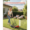 VEVOR Push Reel Lawn Mower 16 inch, 5 Blades Manual Push Mower No Motor, 0.6-1.75 in Adjustable Cutting Height, Walk-Behind Lawn Mowers with Grass Catcher Bag for Green Lawns, Driveways, Courtyards