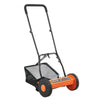 VEVOR Push Reel Lawn Mower 16 inch, 5 Blades Manual Push Mower No Motor, 0.6-1.75 in Adjustable Cutting Height, Walk-Behind Lawn Mowers with Grass Catcher Bag for Green Lawns, Driveways, Courtyards