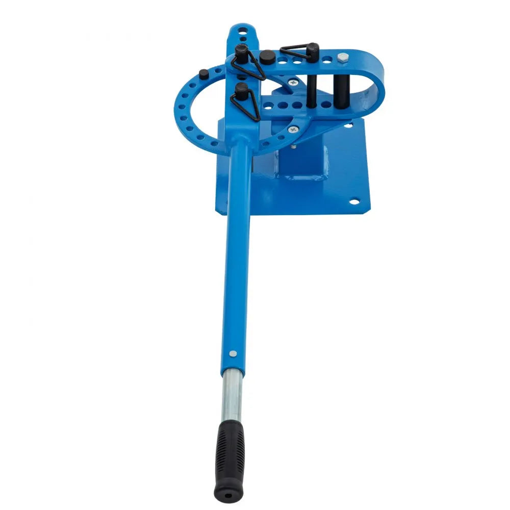 VEVOR YP-9 Manual Bender, Soild Round Square Bar Metal Bender with 7 Bending Dies, Metal Rod Bar Bender Bending Tool for Construction Site Auto Repair