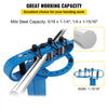 VEVOR YP-38 Metal Bender 1"-3" Flat Bar Square Rod Bending 7 Dies w/ Floor Stand