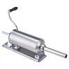 VEVOR Manual Sausage Stuffer, 2.5 L / 6 LBS Horizontal Sausage Machine with U-type Clamp, Made of Food-Grade Stainless Steel, Includes 8 Stuffing Tubes, for Home Kitchen Restaurant Commercial