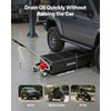 VEVOR Low Profile Oil Drain Pan, 25 Gallon Capacity, Rolling Oil Drain Pan with Manual Pump, 7.2 ft Hose & T Folding Handle, Leak-proof & Corrosion-resistant, Fit for Cars, SUVs, Trucks, ATVs, Black