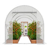 VEVOR Walk-in Tunnel Greenhouse, 9.6x6.4x6.2 ft Hoop House Greenhouse Tunnel, Plant Hot House with Galvanized Steel Frame, White PE Cover, Roll-up Zipper Door and 6 Windows for Outdoor