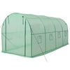 VEVOR Walk-in Tunnel Greenhouse, 15 x 7 x 7 ft Hoop House Greenhouse Tunnel with Watering System, Plant Hot House with Steel Frame, PE Cover, Roll-Up Zipper Door and 8 Windows for Outdoors, Green